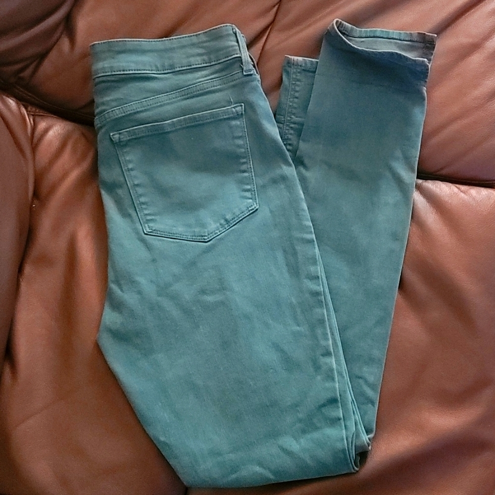 Teal Old navy rockstar super skinny ankle midrise